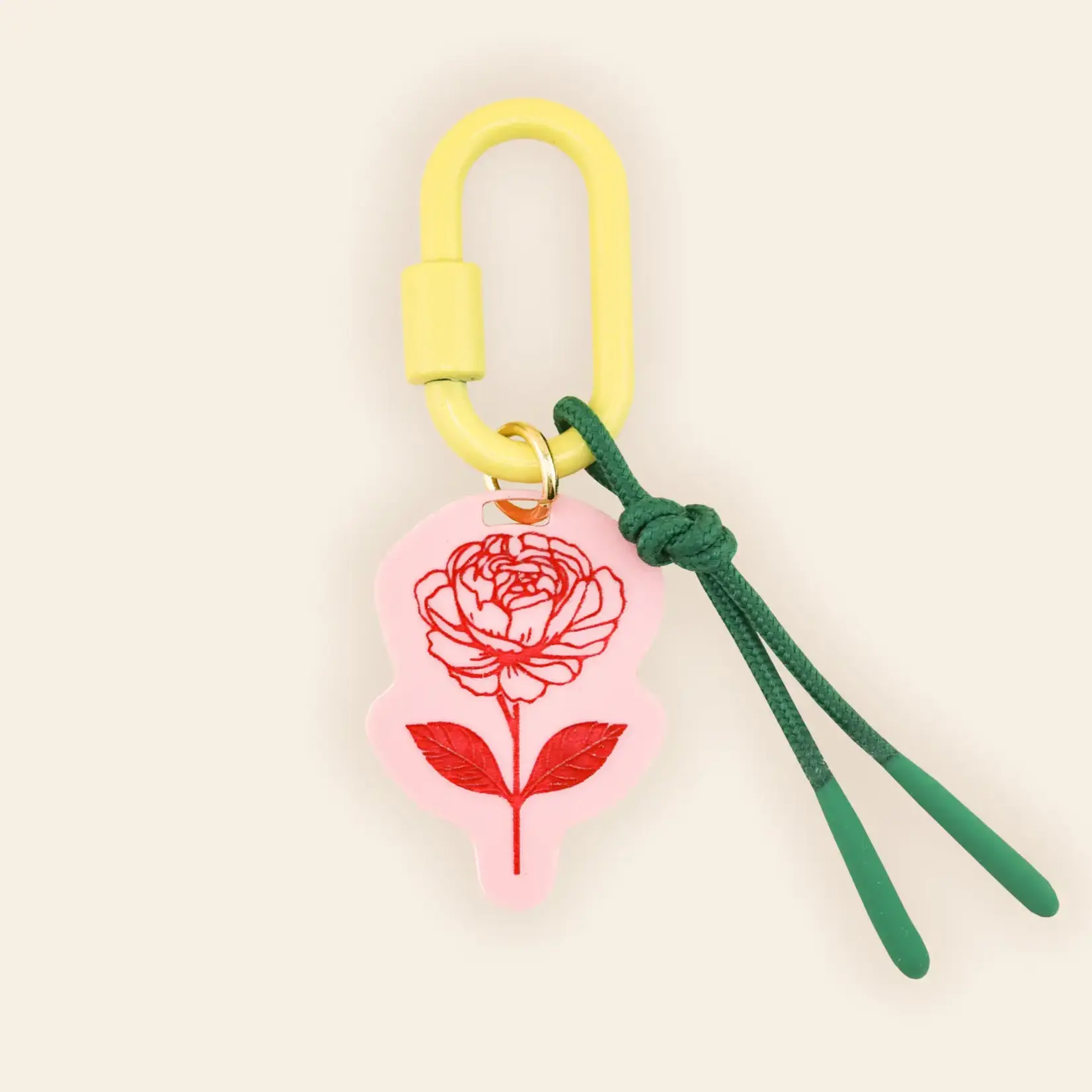 Freshwater Curated Goods Peony Bag Charm