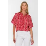 Velvet Heart Trista Top-Saucy Red Floral FINAL SALE