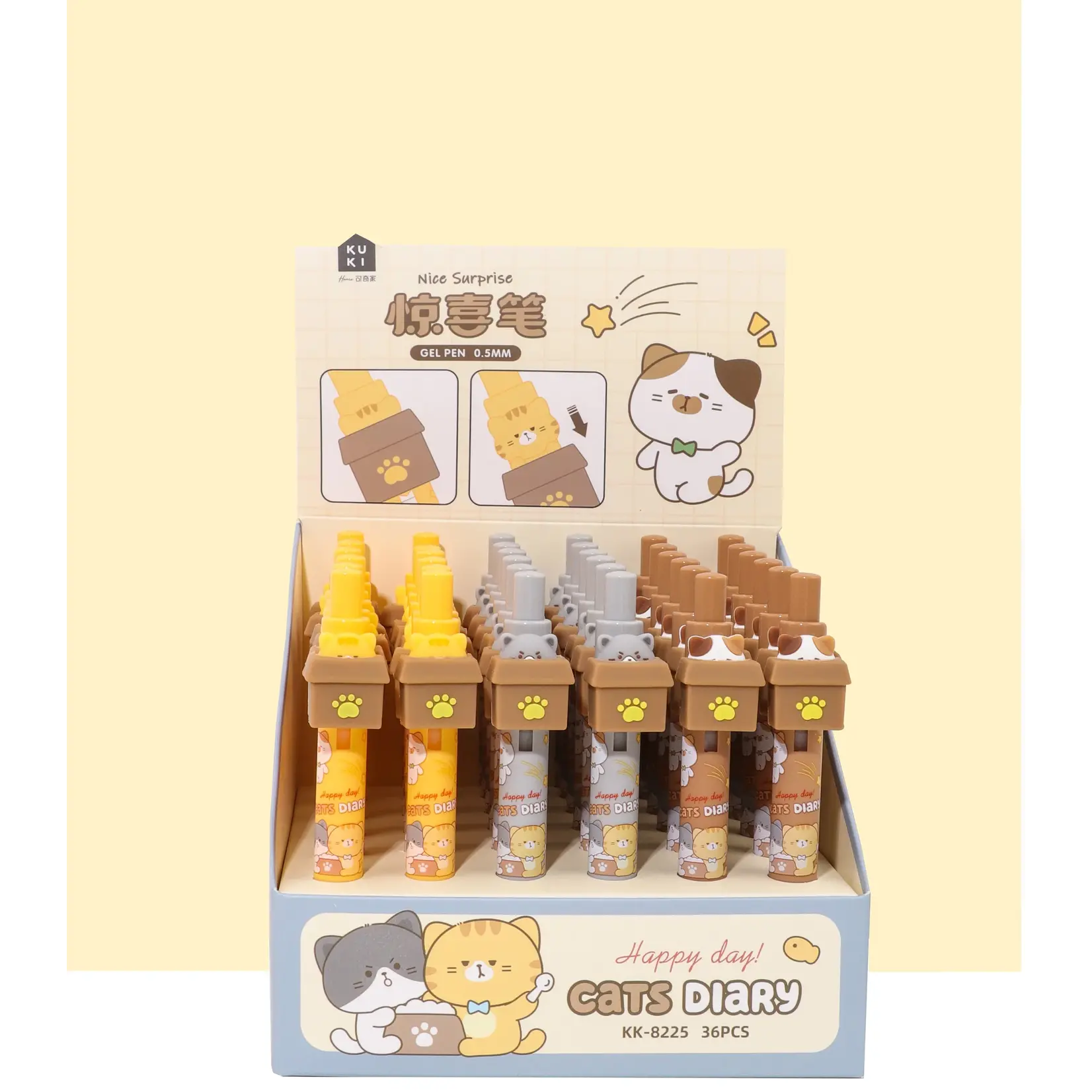 BC Mini Peekaboo Cat Box Gel Pen