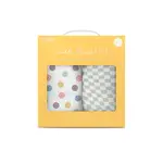 JuJuBe Swaddle Blanket Set Happy Baby Vibes