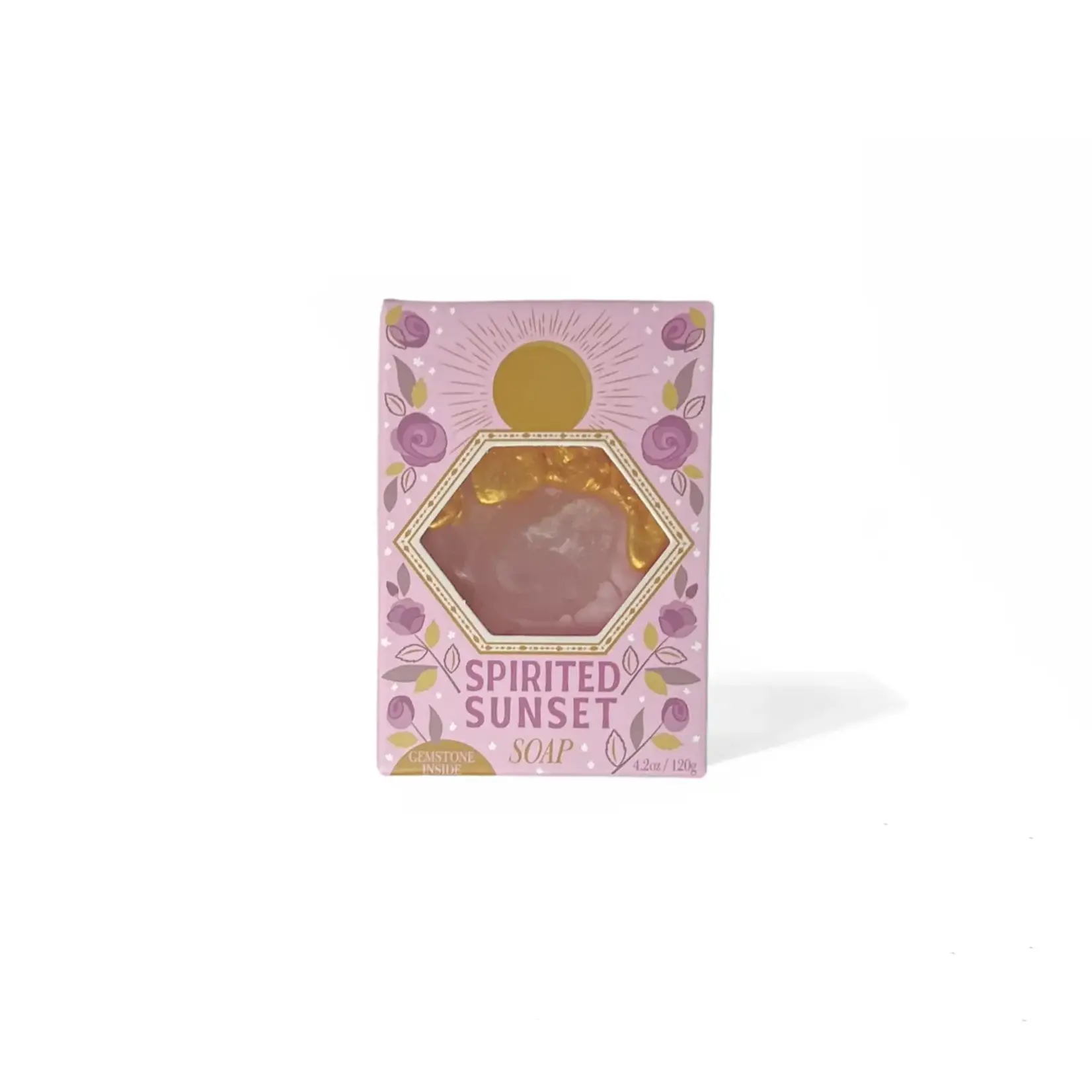 Sow the Magic Spirited Sunset Gemstone Bar Soap Wild Rose With Rose Quartz