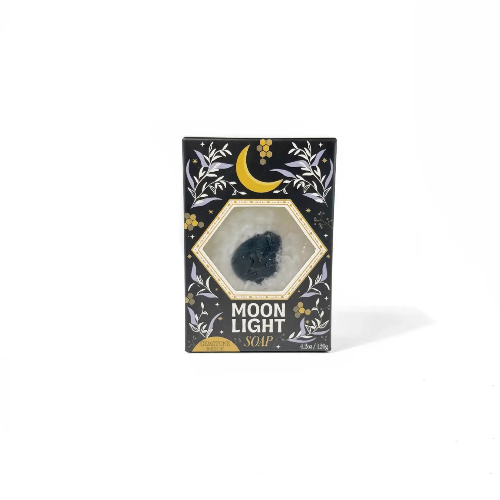 Sow the Magic Moonlight Gemstone Bar Soap in Golden Honey with Obsidian