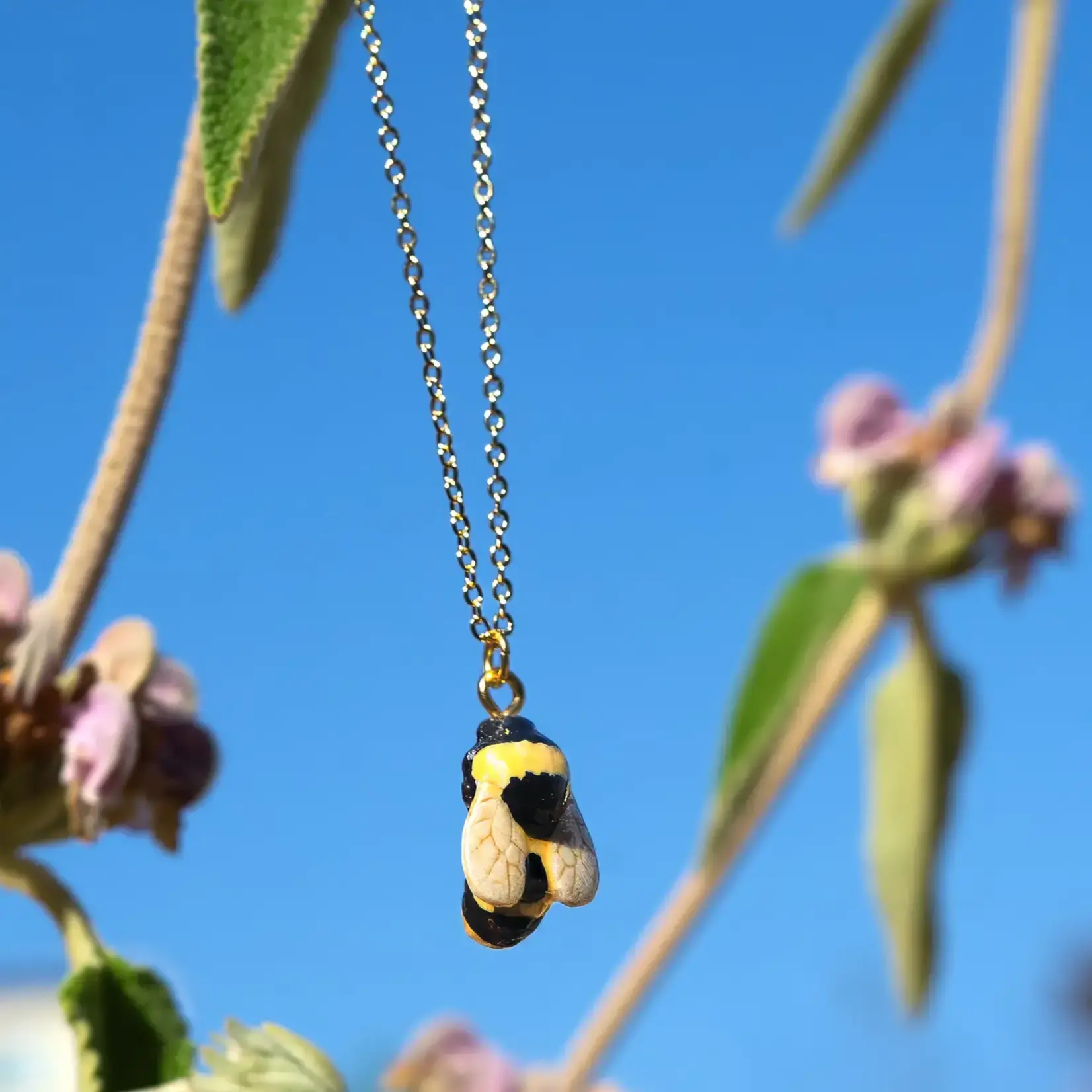 Peter and June Tiny Buzz Necklace