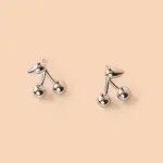 Peter and June Maraschino Studs Silver