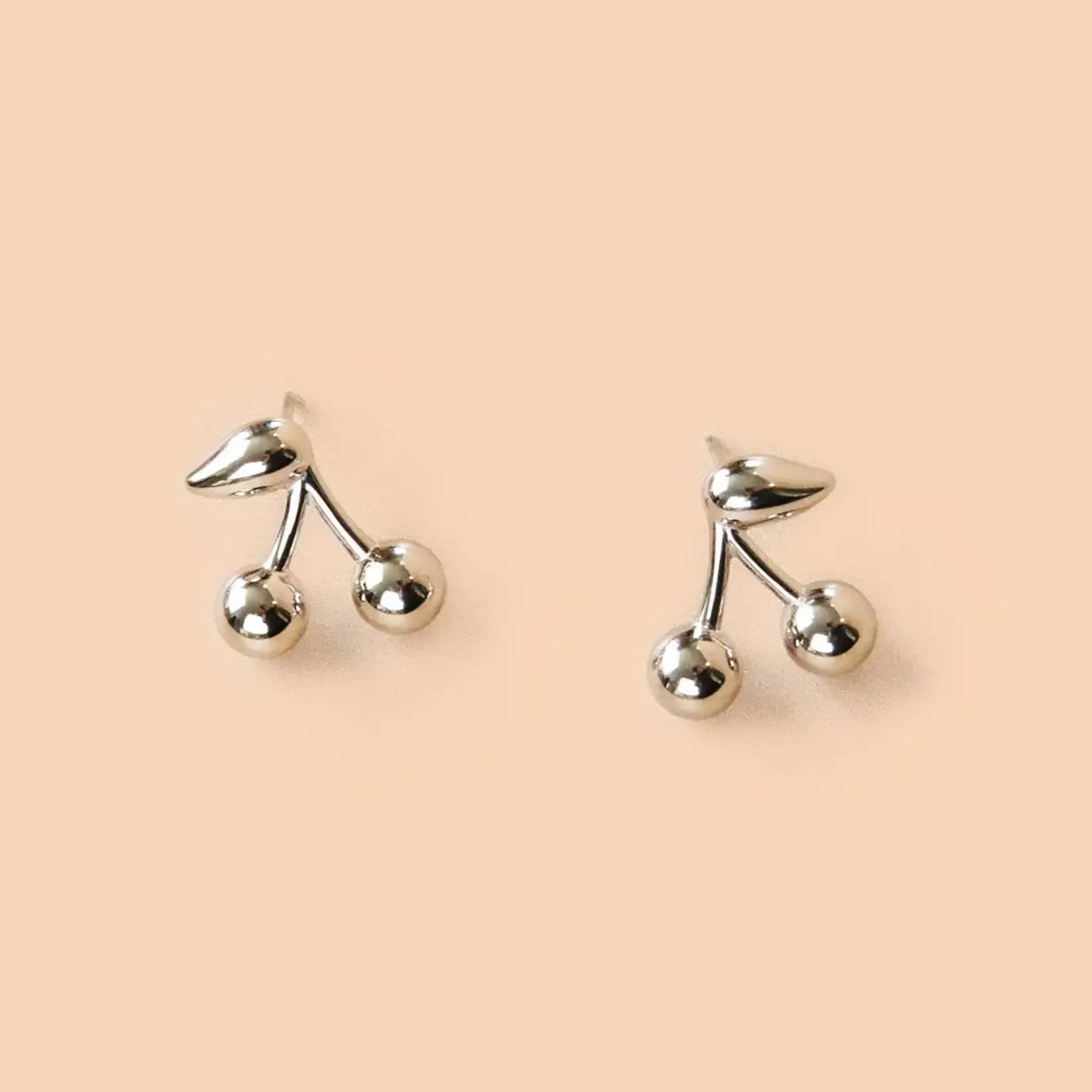Peter and June Maraschino Studs Silver
