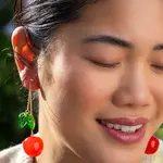 Peter and June Cherry Bomb Layered Earrings