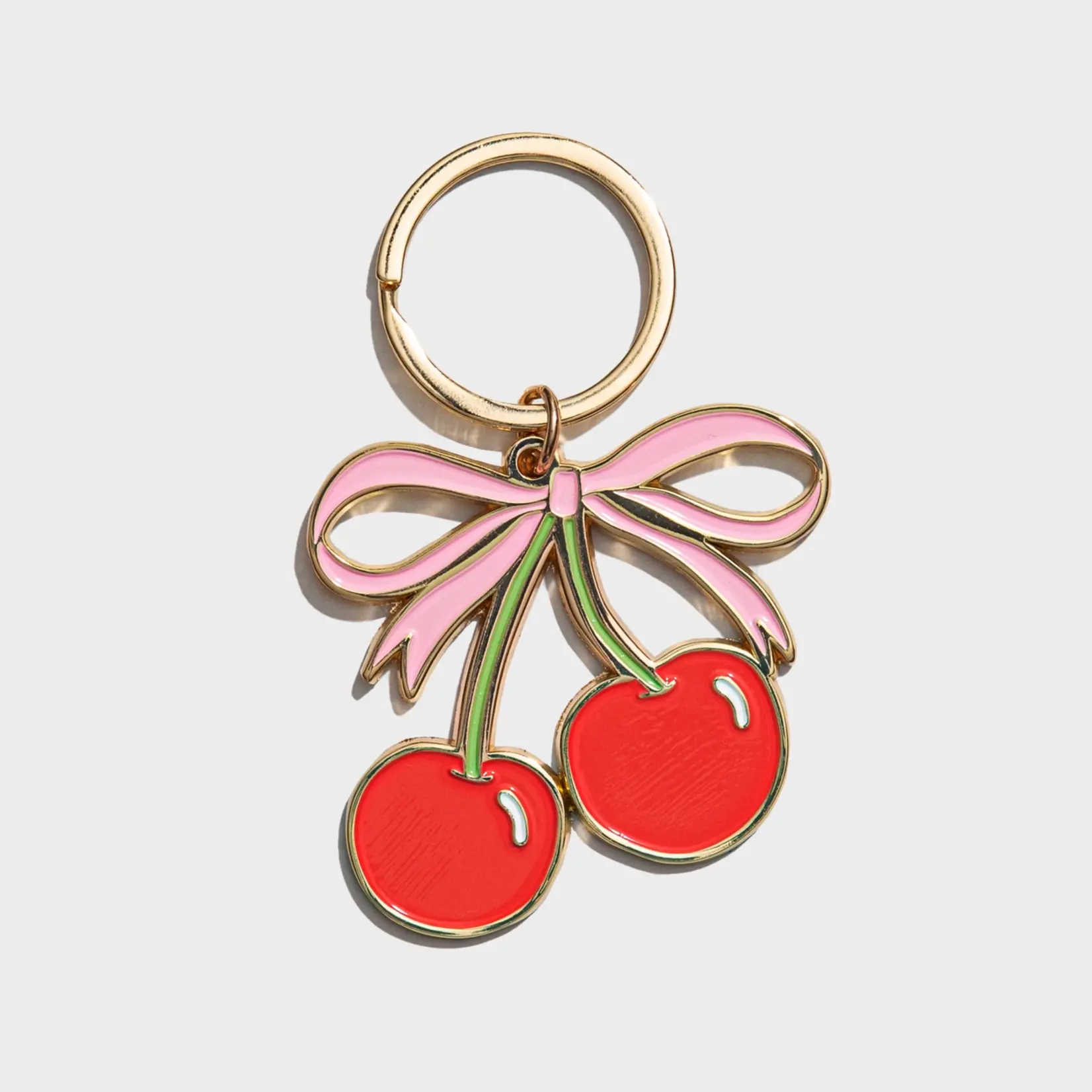 Brittany Paige Cherries Enamel Keychain