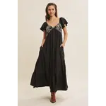 In February Artisanal Charm Maxi- BLACK