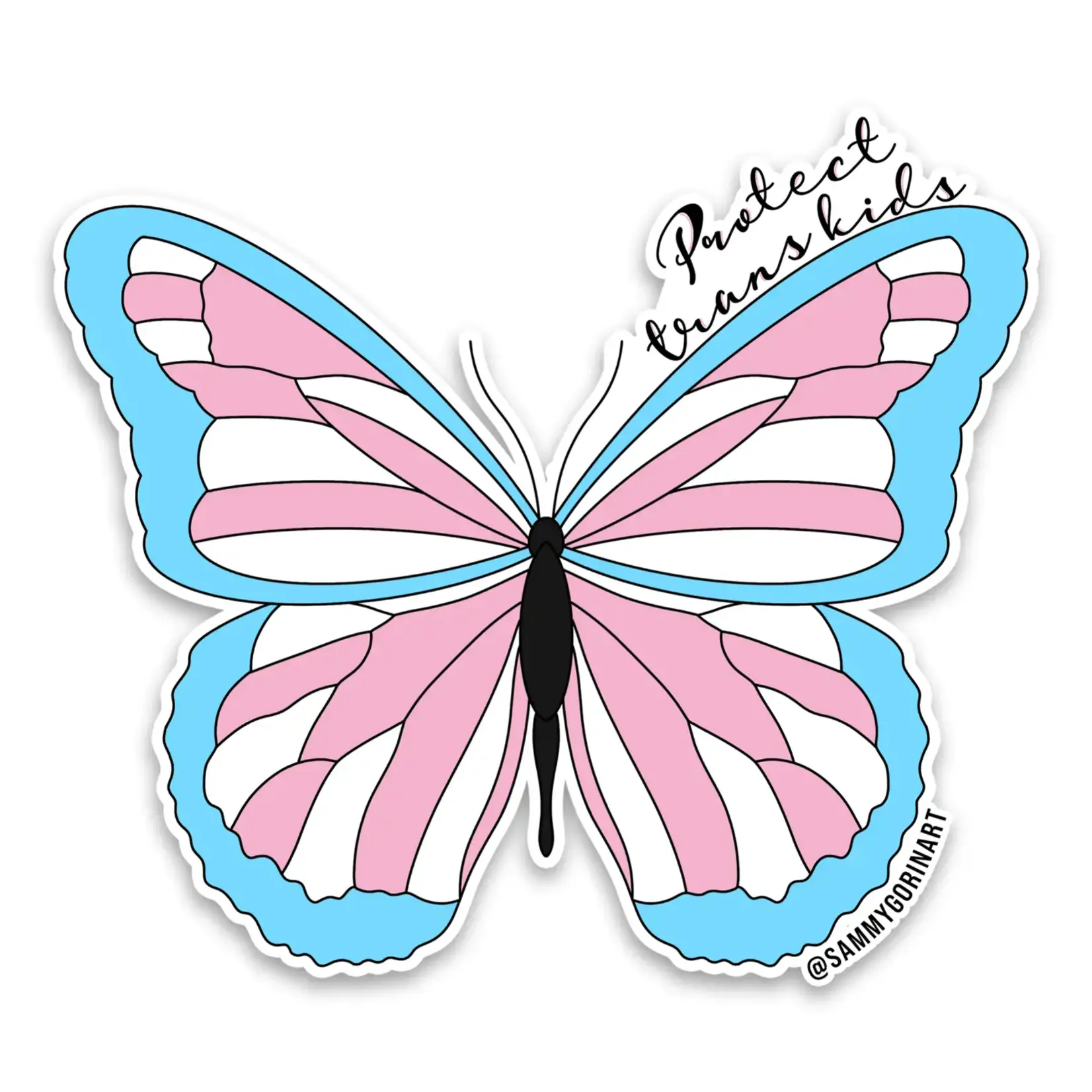 Sammy Gorin Protect Trans Kids Butterfly Sticker