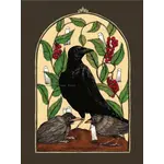 Barnacles and Moss Baby Crows Fine Art Print