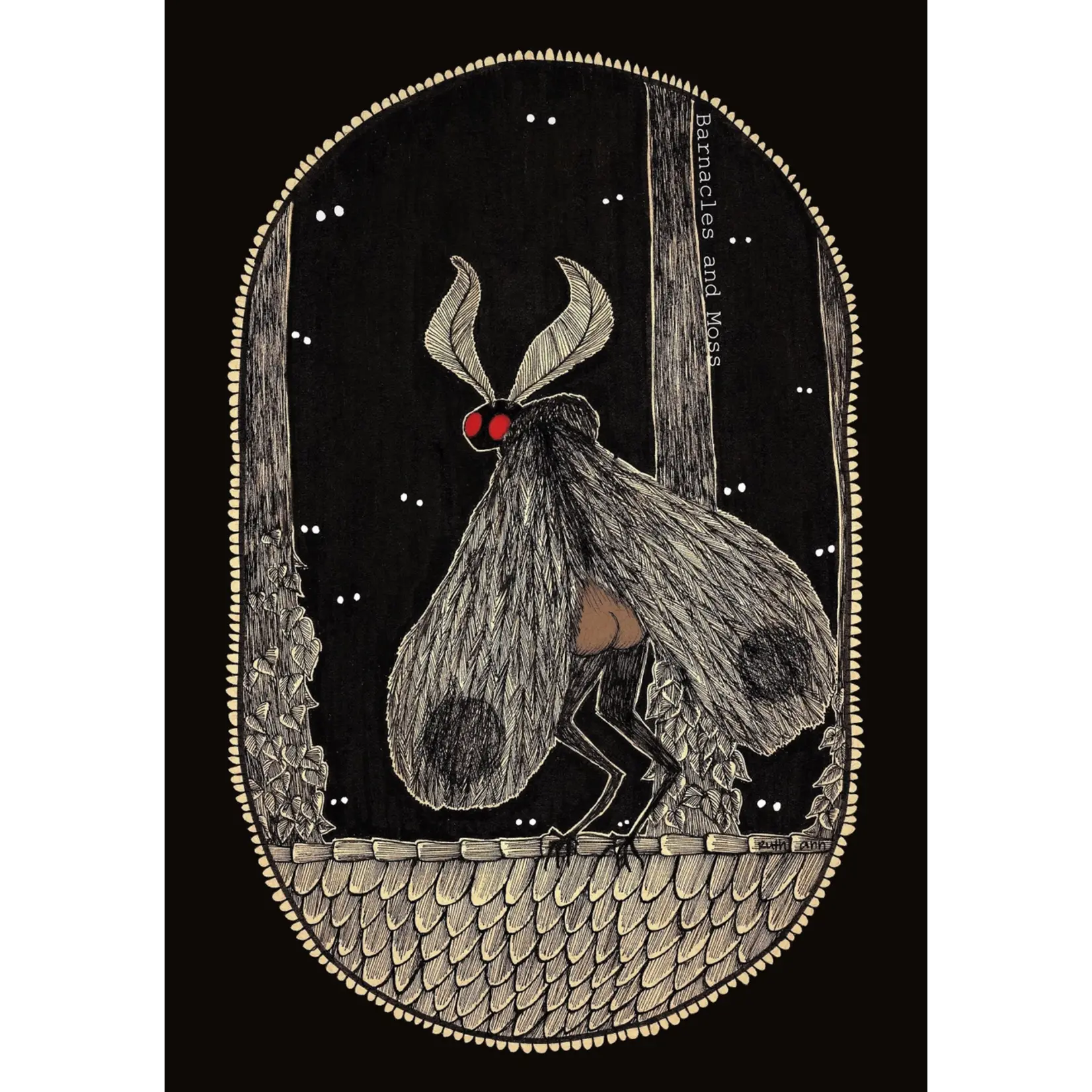 Barnacles and Moss Mothman Booty Fine Art Print
