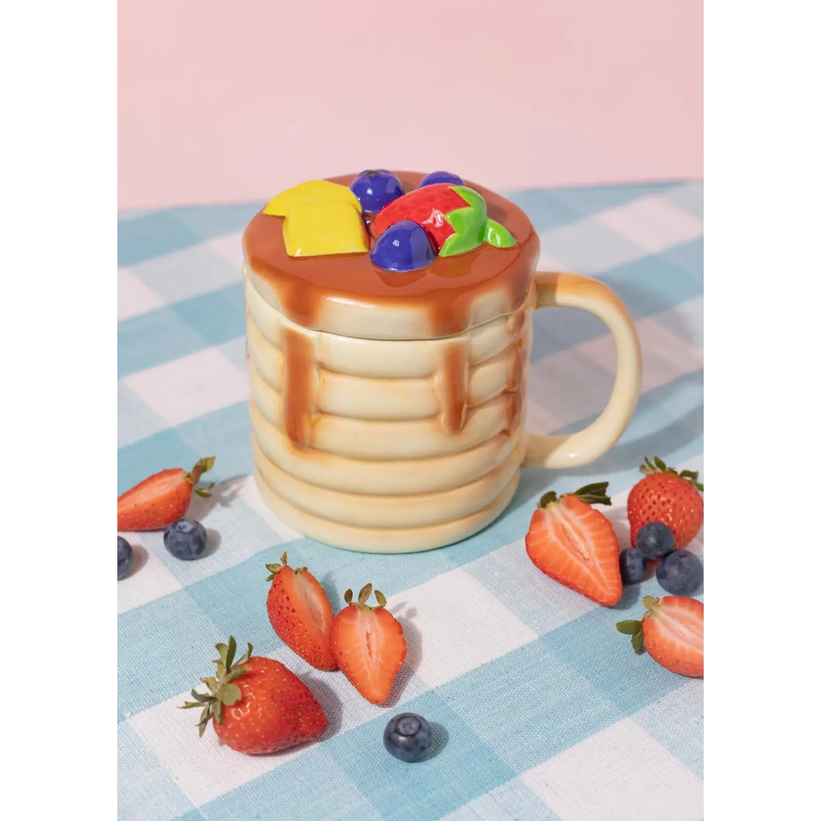 Canna Style Pancake Mug with Lid