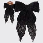Kitsch Oversized Bow Hair Clip - Spiderweb