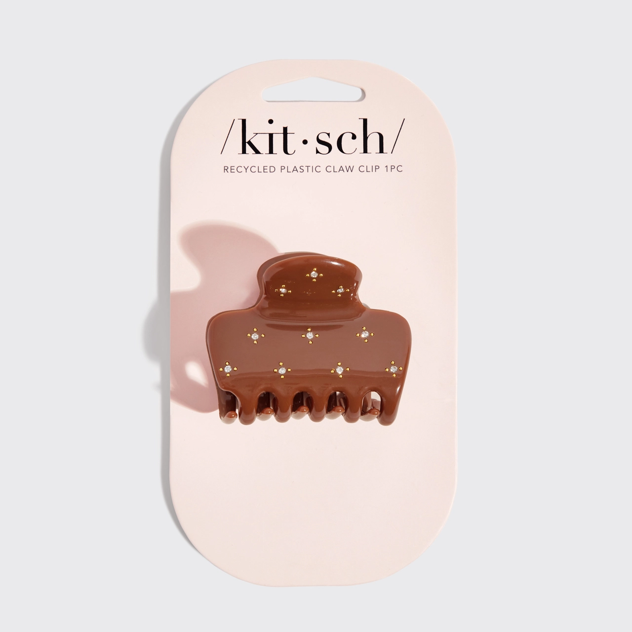 Kitsch Puffy Claw Clip Aus Recyceltem Kunststoff – Palisander-Farbton, Mittelgroß, Für Volle Frisuren