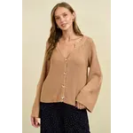 Doe and Rae Blouson Cardigan -Beige