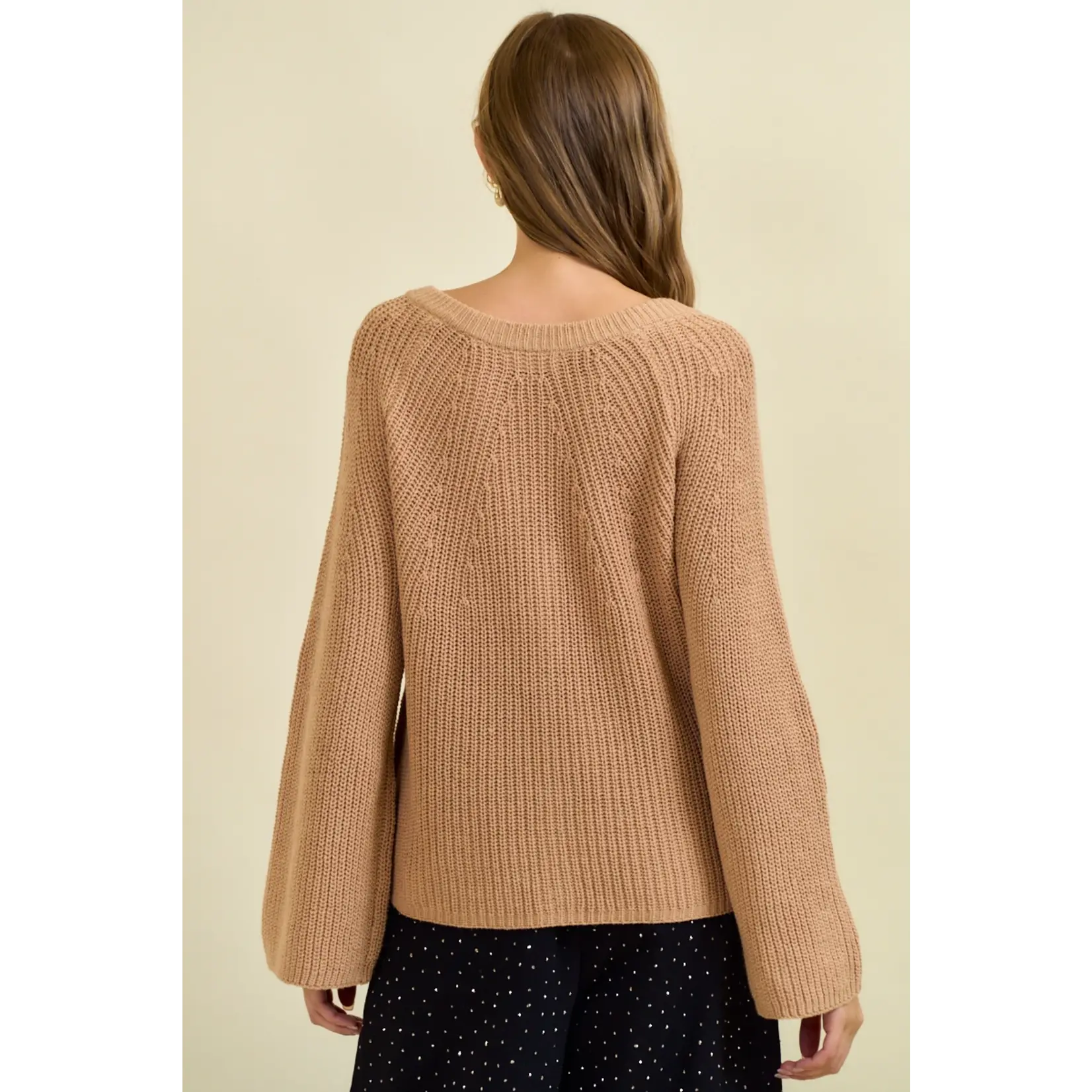 Doe and Rae Blouson Cardigan -Beige