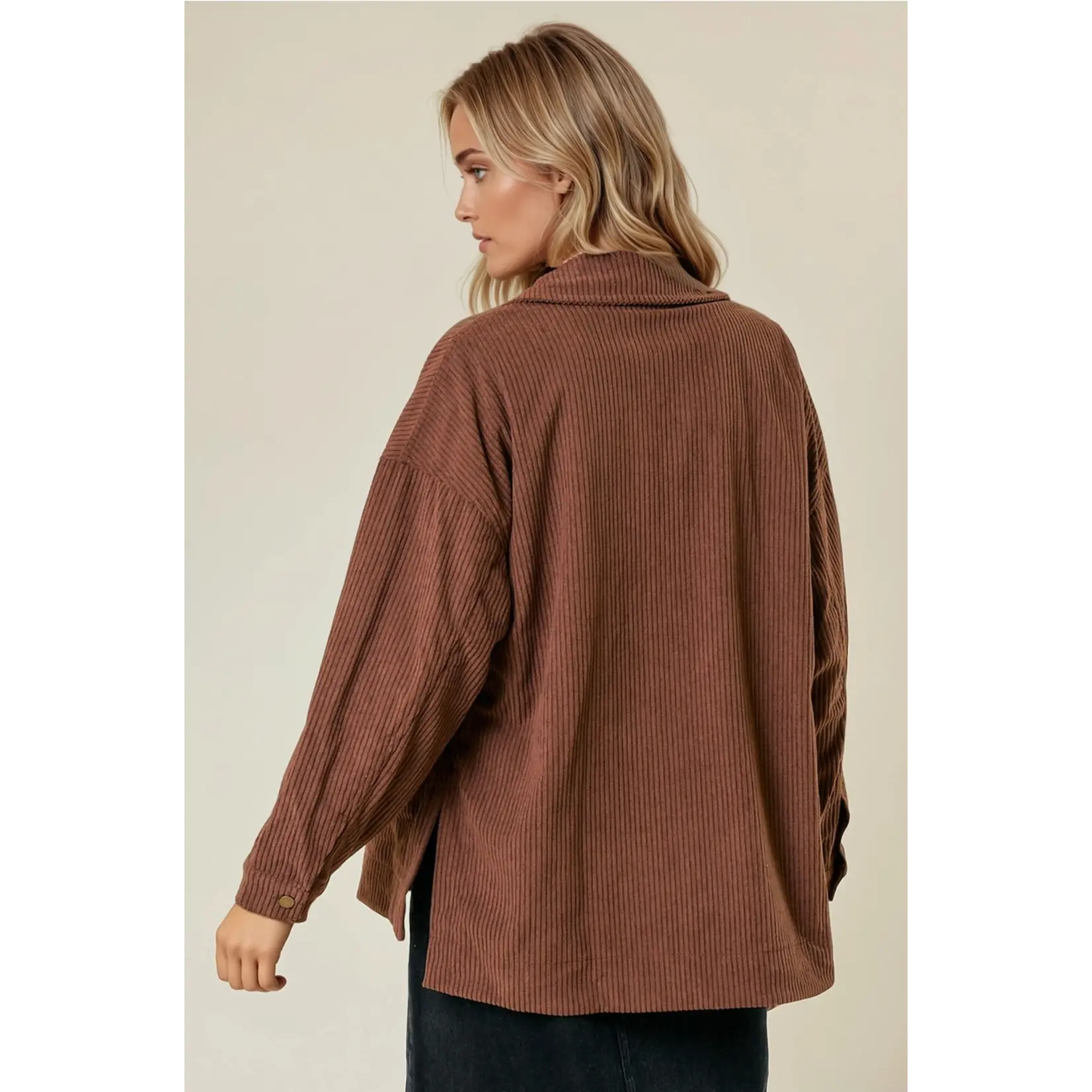 Doe and Rae Corduroy Oversized Jacket - CHOC