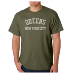 LA Pop Art Neighborhoods in Queens Tee- Olive