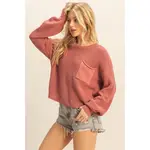 HYFVE Pocket Detailed Sweater DUSTY ROSE