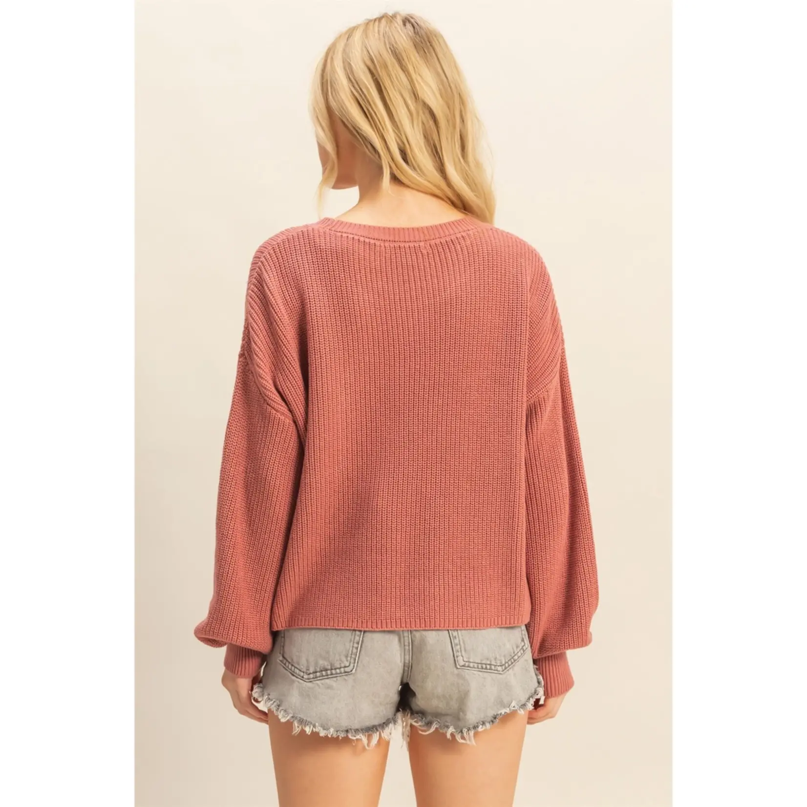 HYFVE Pocket Detailed Sweater DUSTY ROSE
