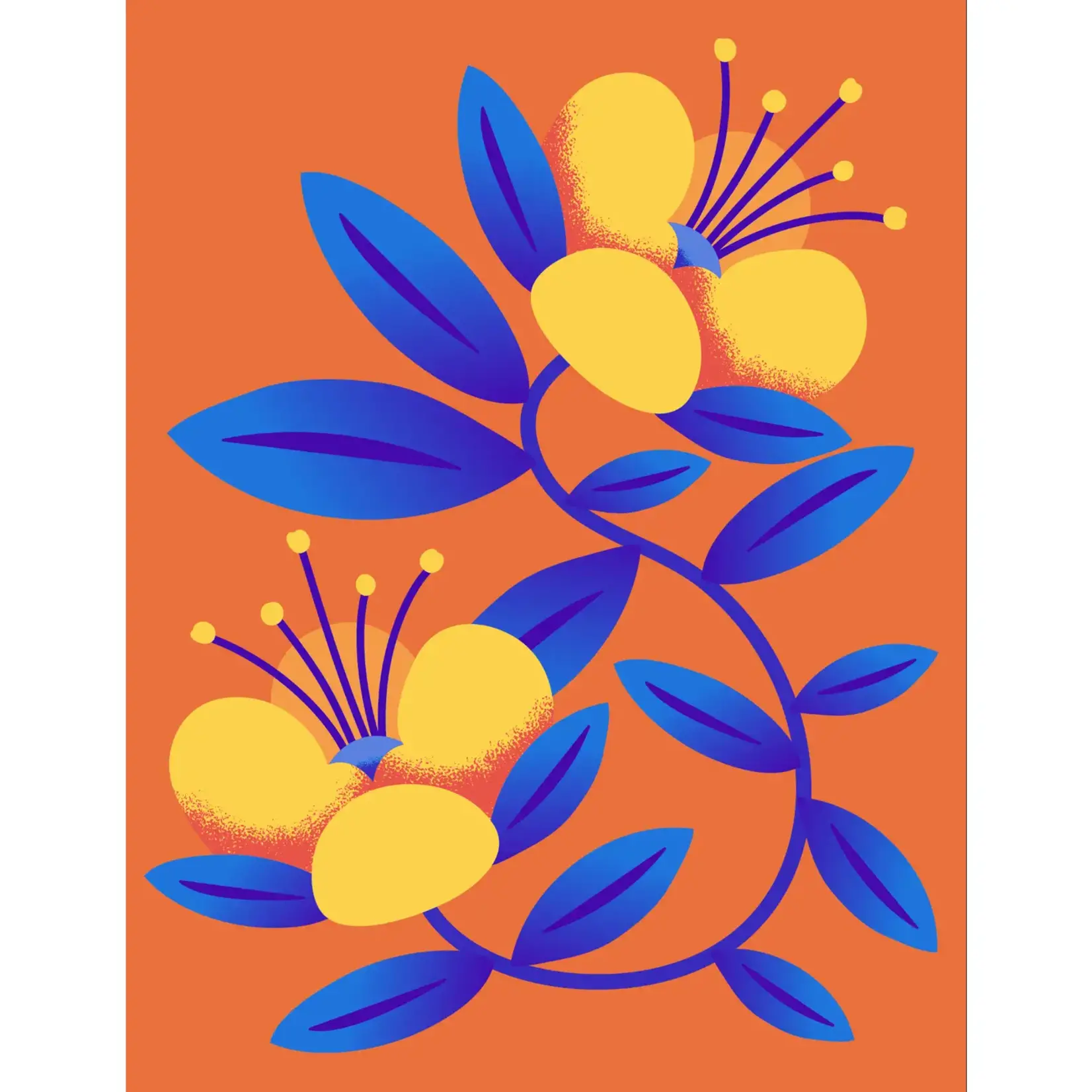 Cards by De Yellow Flower Card