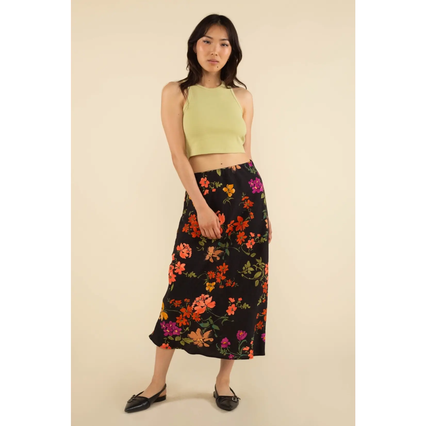 NLT Freesia Floral Midi Skirt