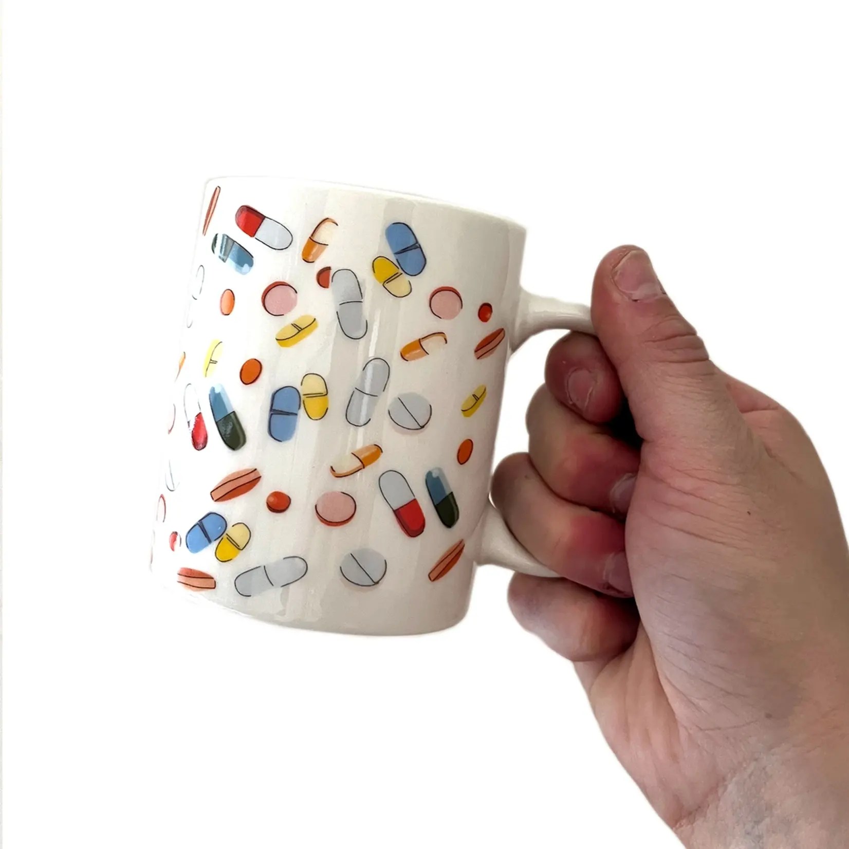 Drawn Goods Assorted Pills Mug