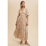 In Loom Flutter Sleeve Maxi ANTIQUE GOLD