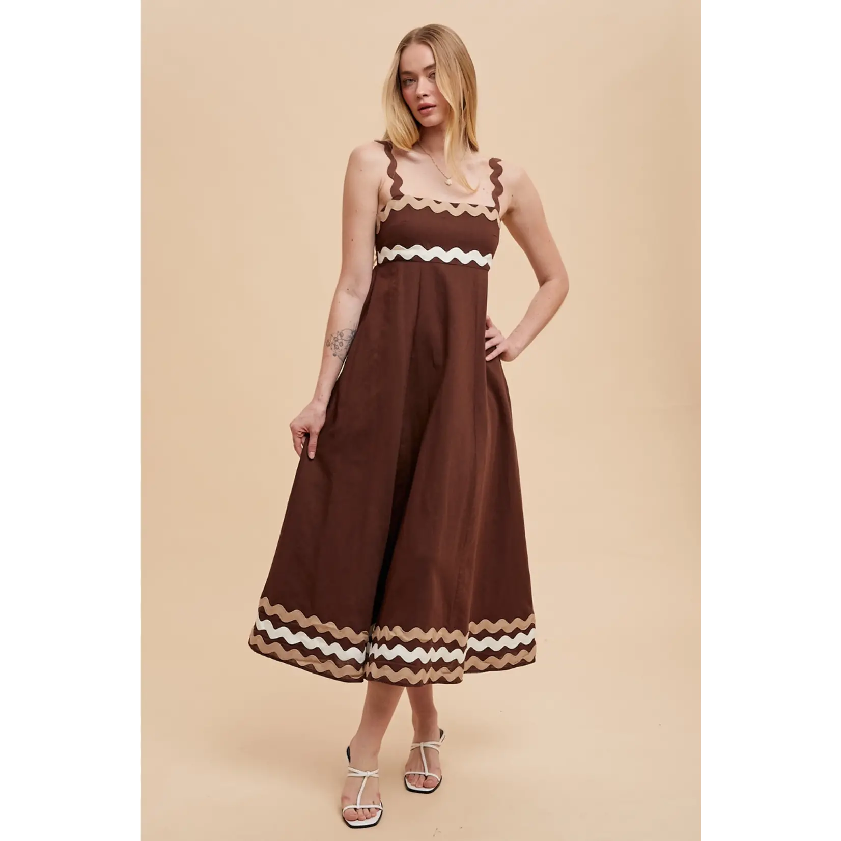 In Loom Ric Rac Cotton Maxi COCONUT
