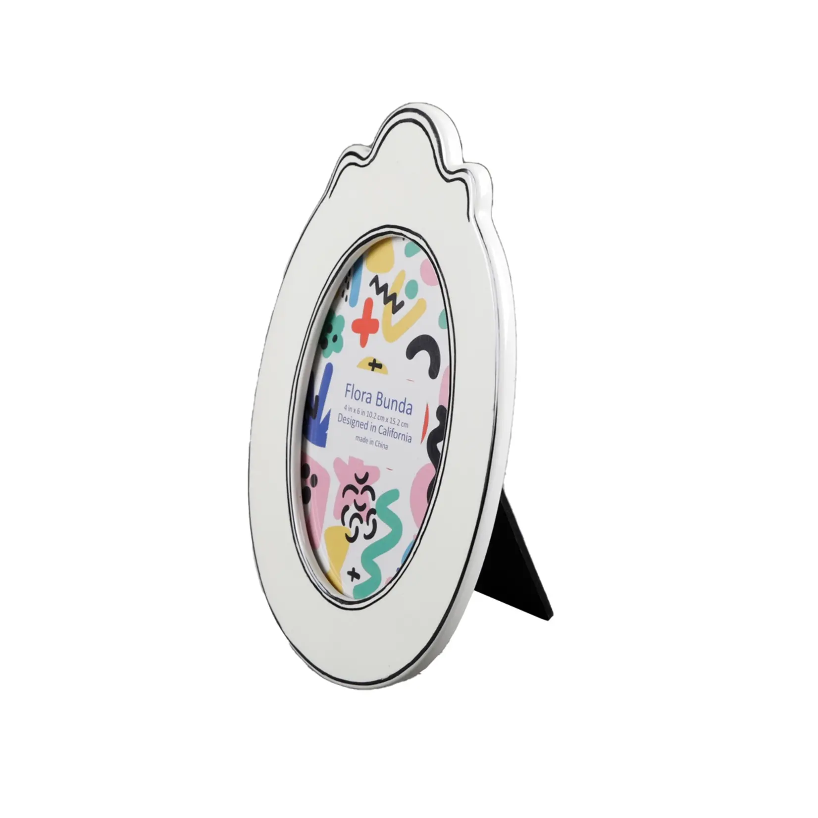 Flora Bunda Inc 4 X 6 Oval with Sideline Ceramic Frame