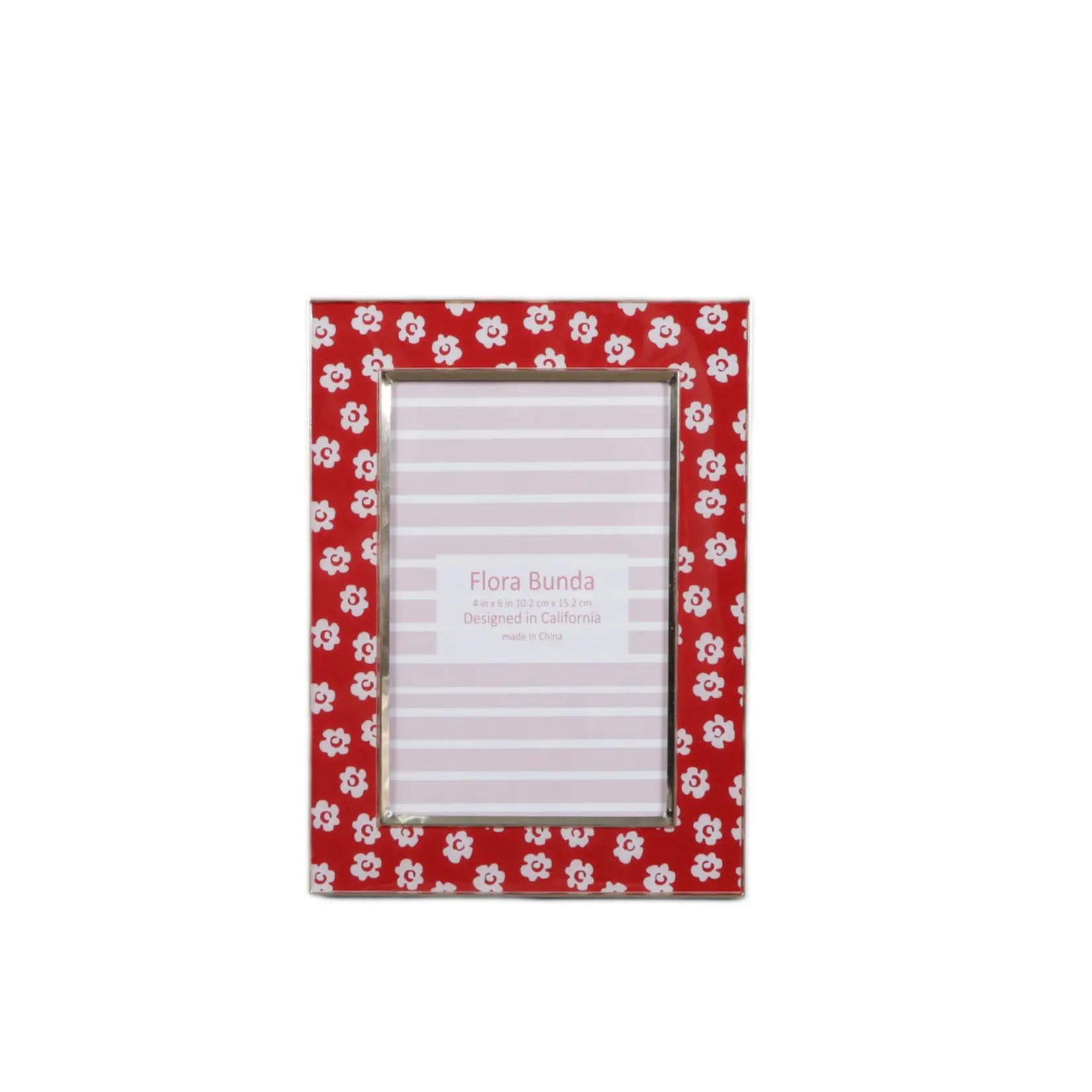 Flora Bunda Inc 4x6 Red Floral Aluminum Picture Frame
