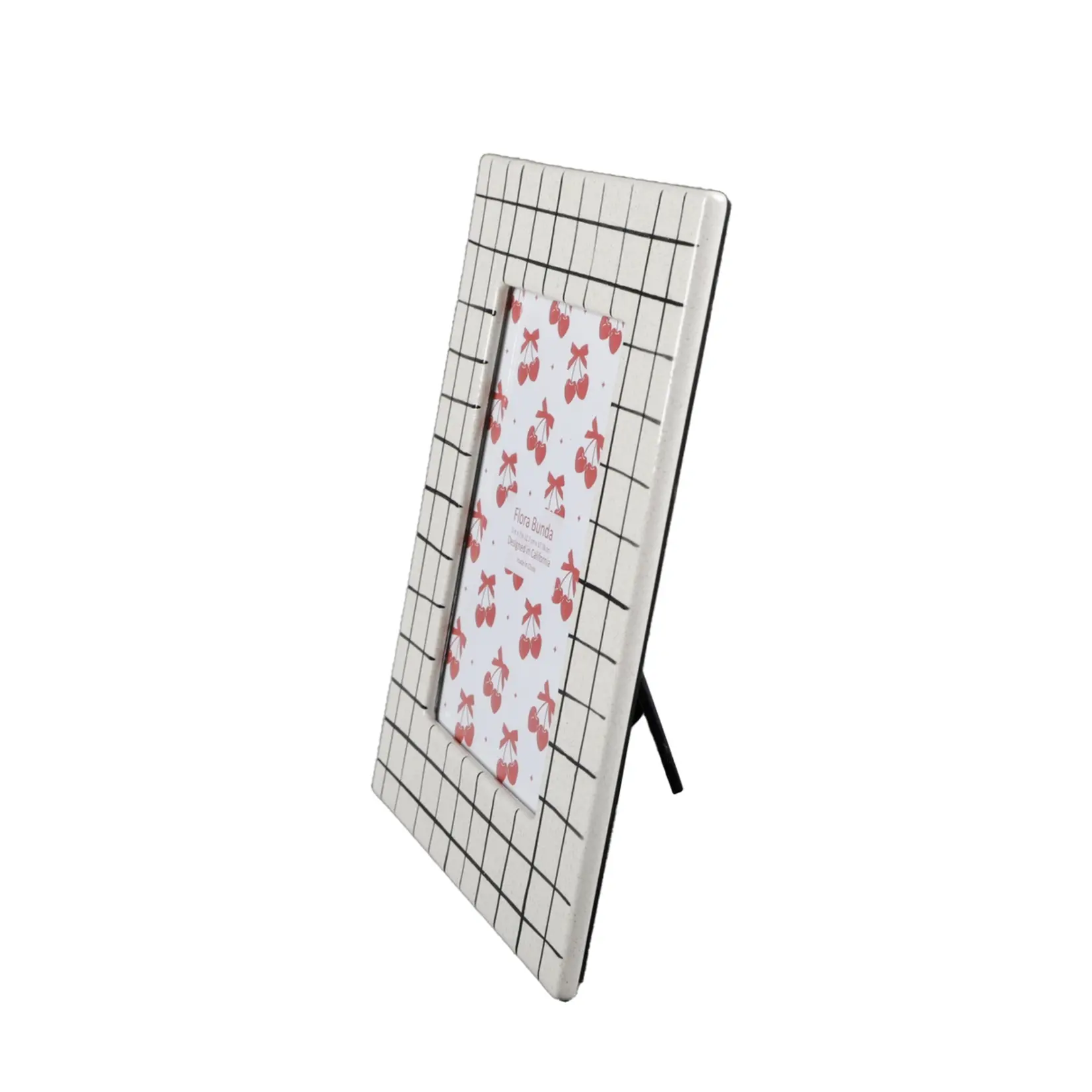 Flora Bunda Inc 5 X 7 Checker Line Ceramic Frame