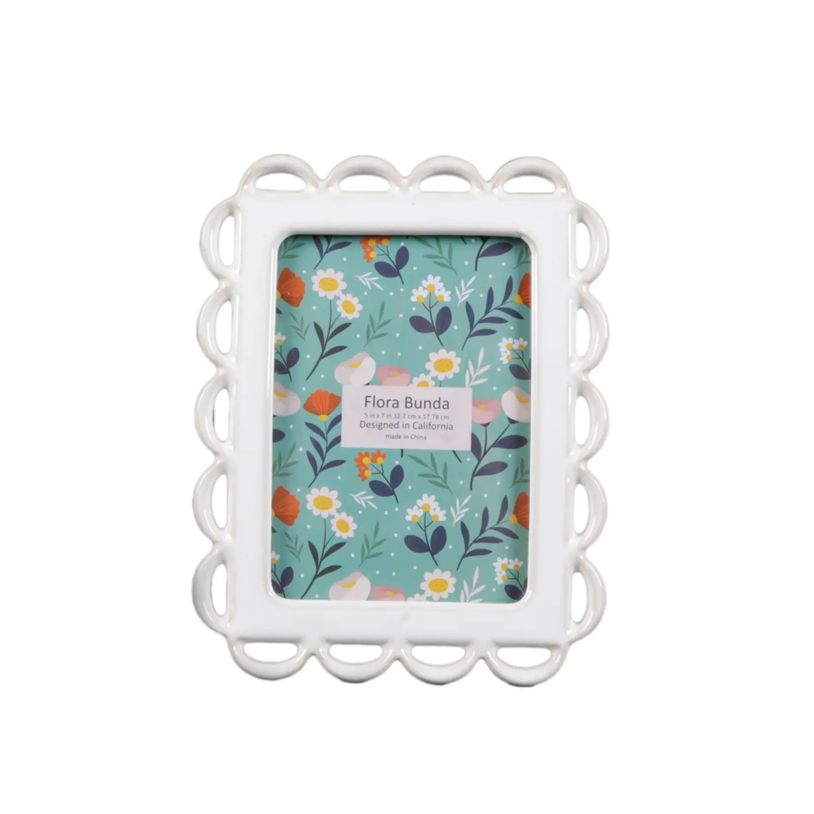 Flora Bunda Inc 5x7 Ceramic Frame