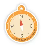 Pippi Post Get Lost On Purpose Compass Sticker