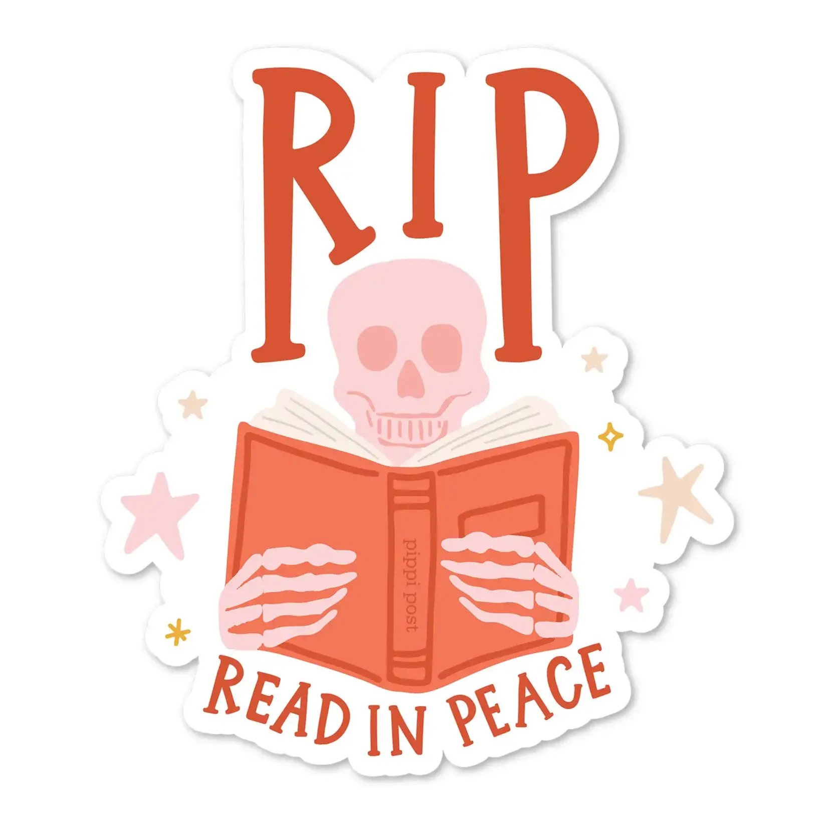 Pippi Post Read in Peace Rip Sticker