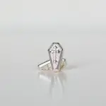 The Gilded Witch Coffin Studs-Silver