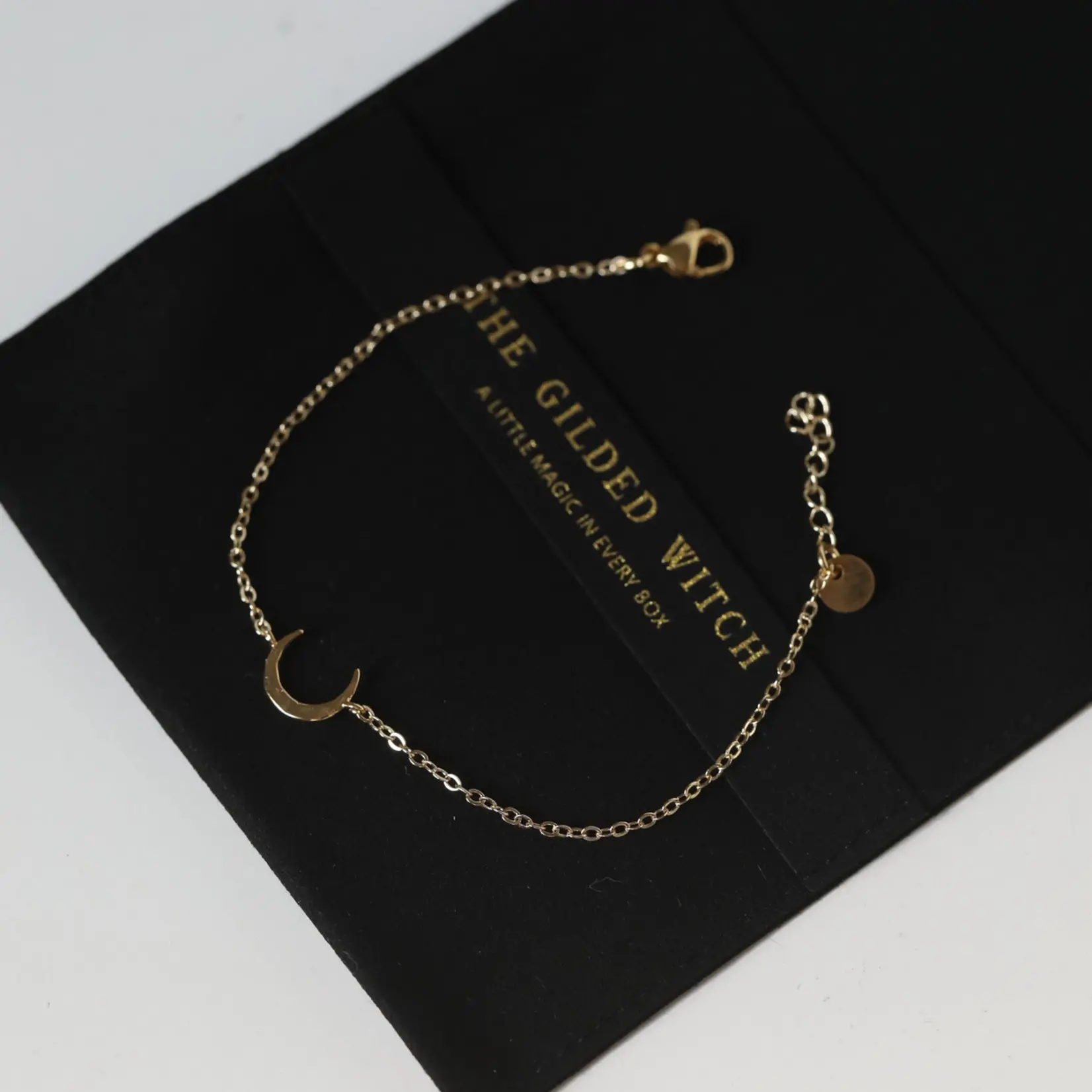 The Gilded Witch Hammered Moon Bracelet
