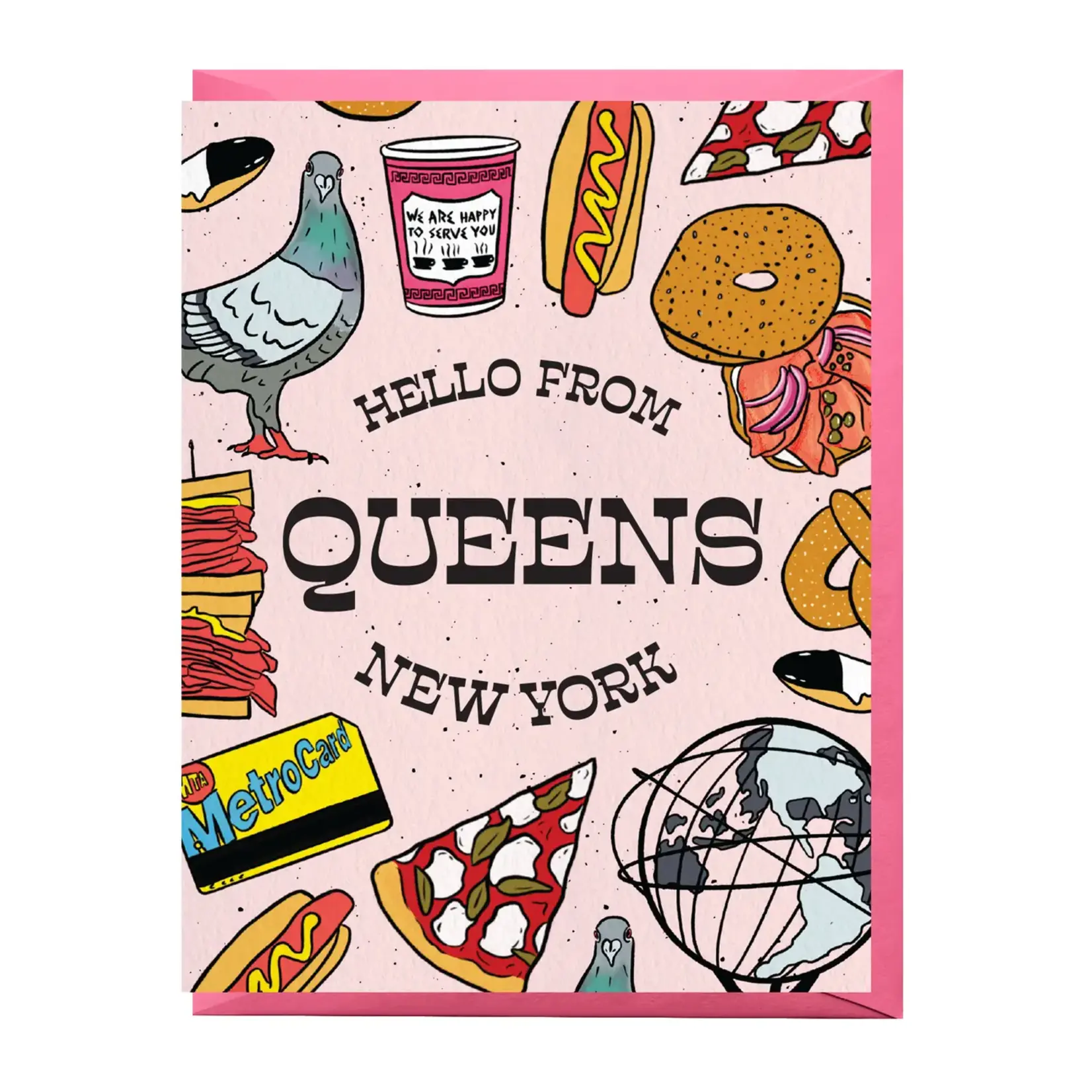 Boss Dotty Hello from Queens Greeting Card