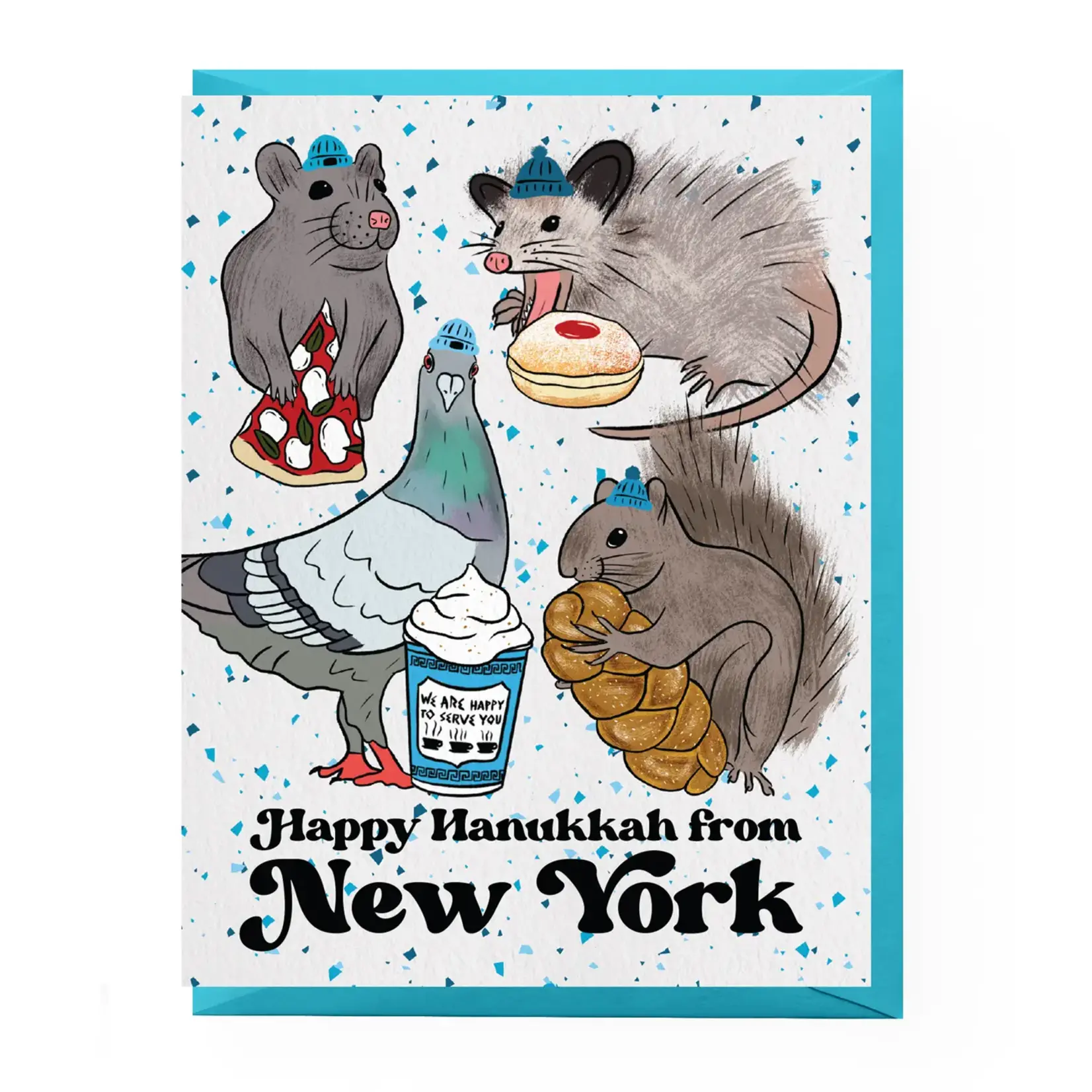 Boss Dotty Nyc Animal Hanukkah Card