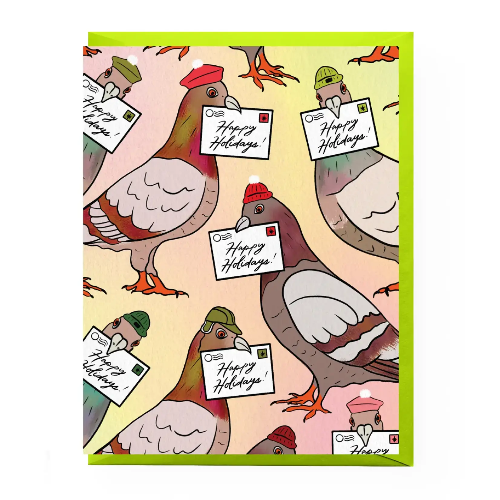 Boss Dotty Pigeon Holiday Letters Card