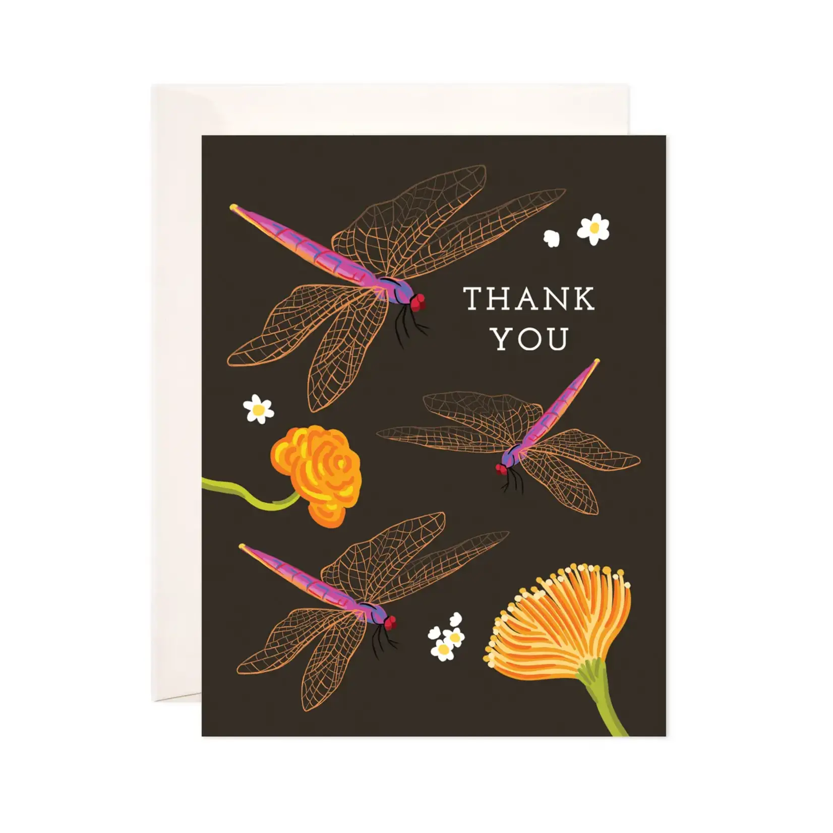 Bloomwolf Studio Dragonfly Thanks Greeting Card