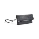 Urban Expressions Aria Woven Wristlet Clutch  Black