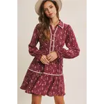 In February Captures the Magic Dress-WINE FINAL SALE