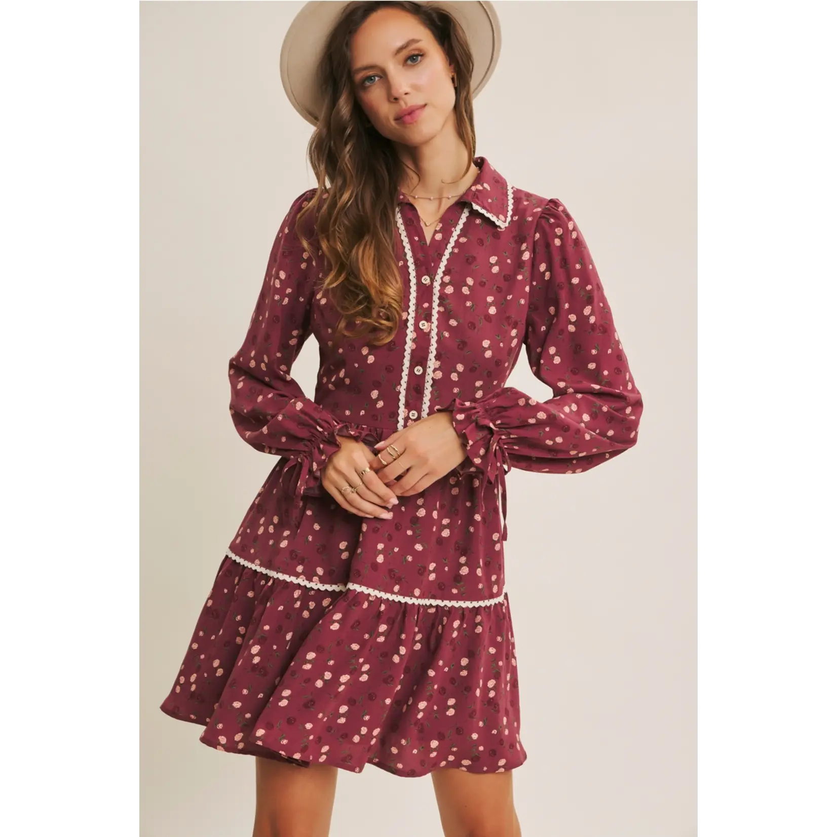 In February Captures the Magic Dress-WINE FINAL SALE