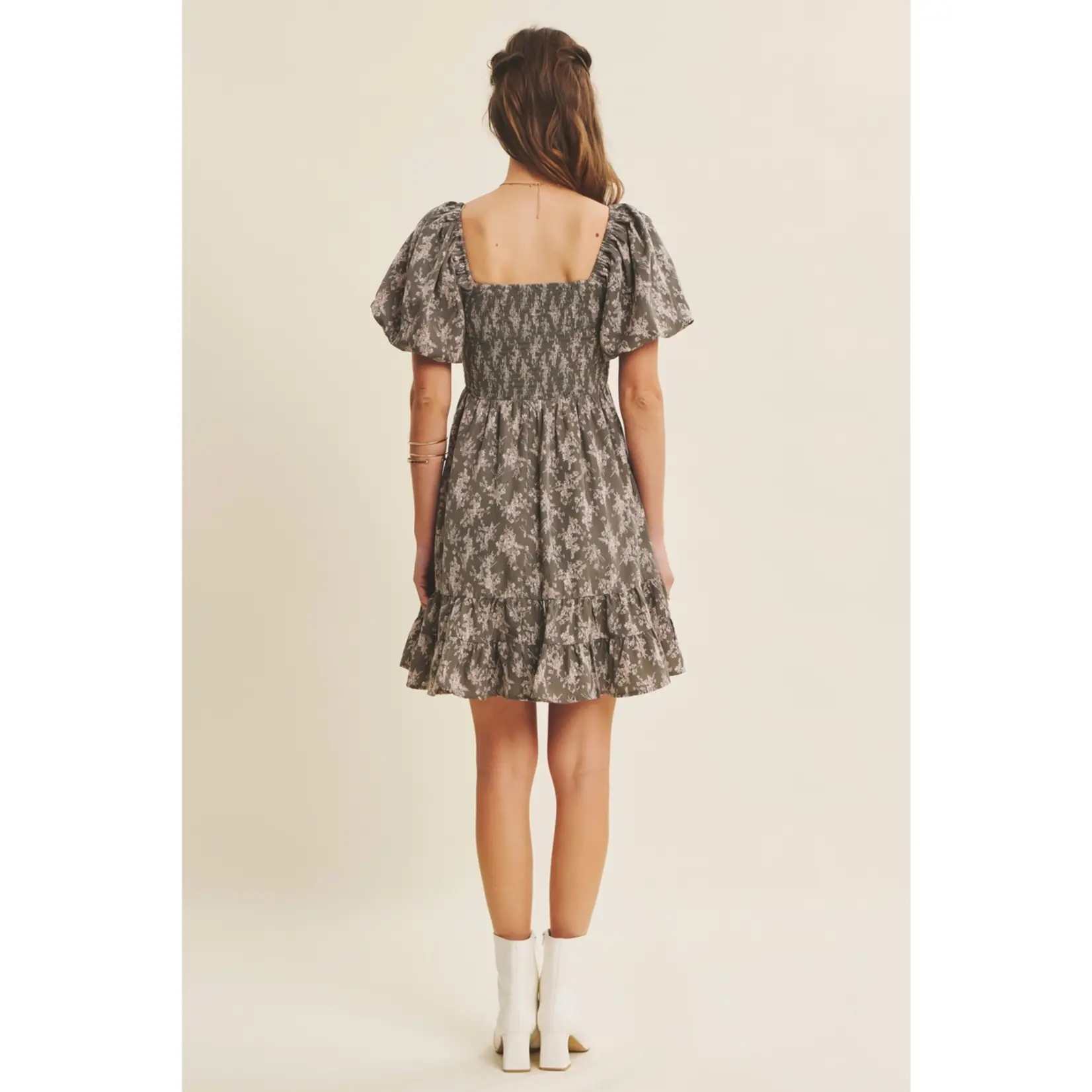 In February Contrast Bow Mini Dress-SEAGRASS