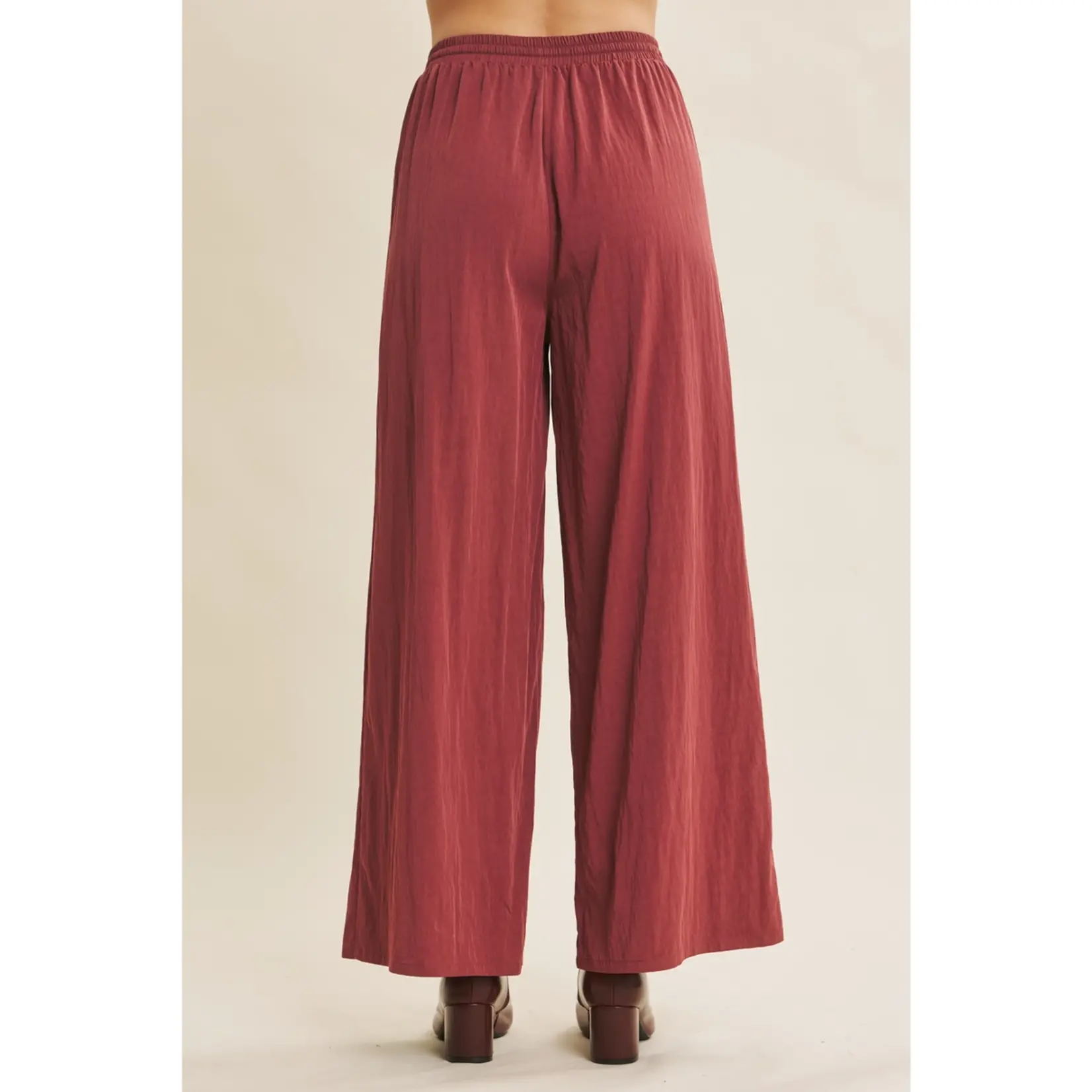 In February Every Step Wide Leg Pants  RASPBERRY