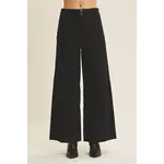 In February Essential Wide-Leg Pants-BLACK