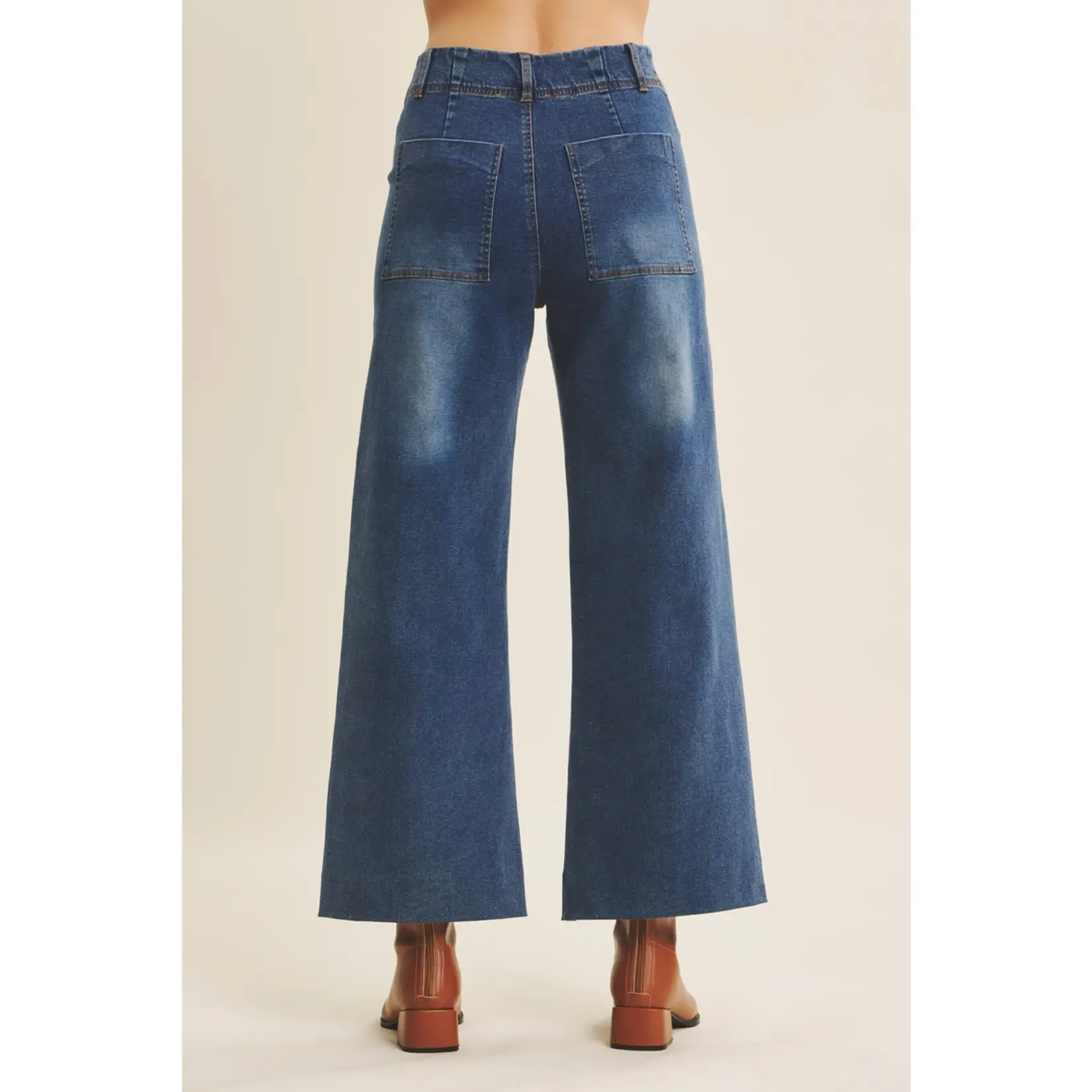 In February Wide-Leg Denim Pants