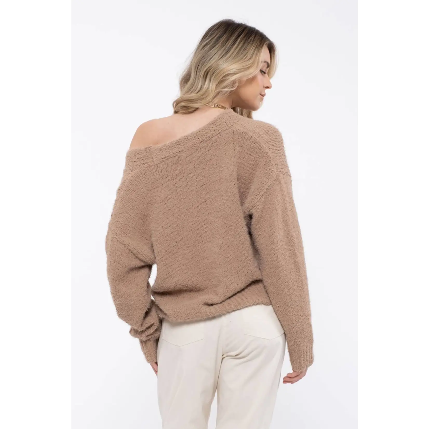 Blu Pepper Cozy Button Up Sweater-BROWN