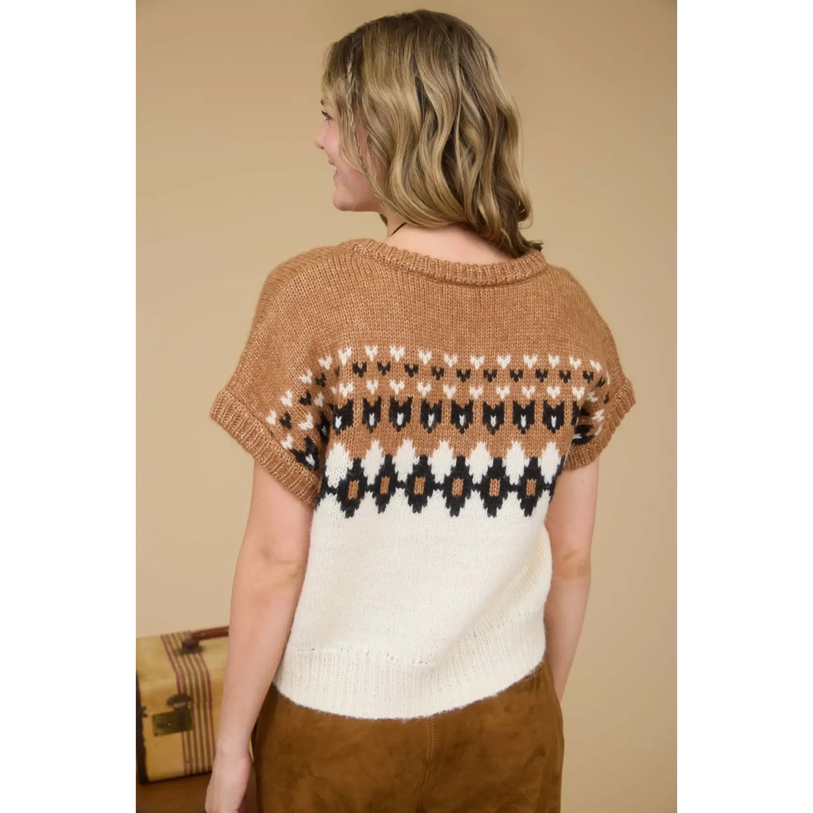 Blu Pepper Fair Isle Sweater-IVORY MULTI